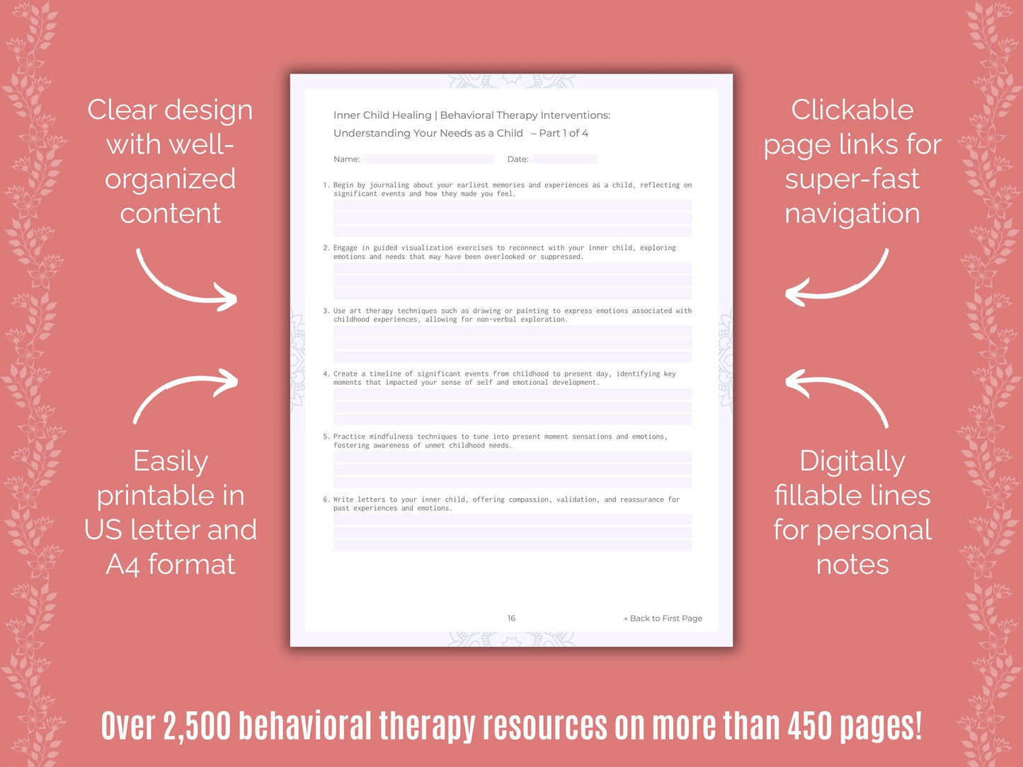 Inner Child Healing Behavioral Therapy Counseling Templates