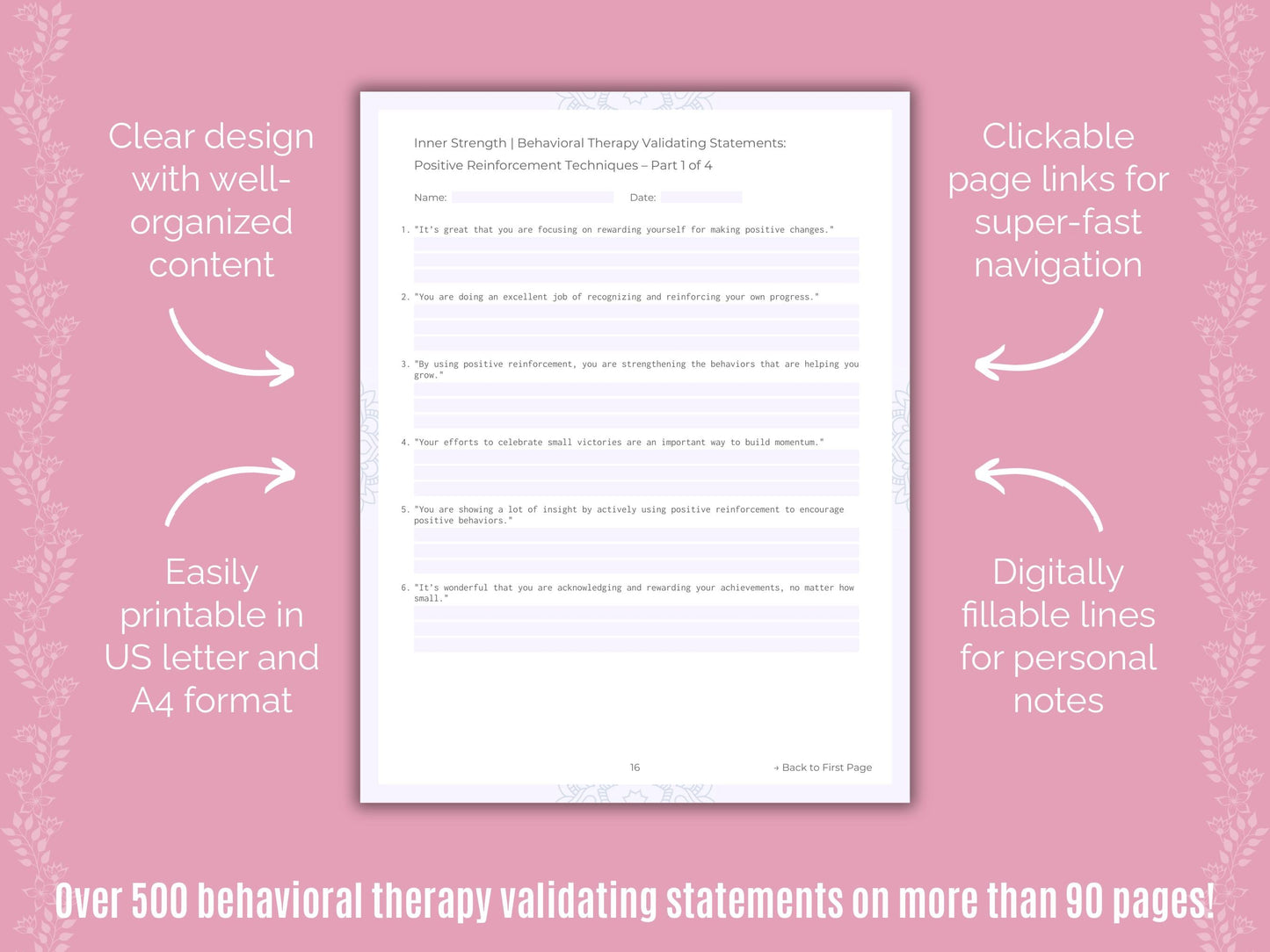 Inner Strength Behavioral Therapy Counseling Templates