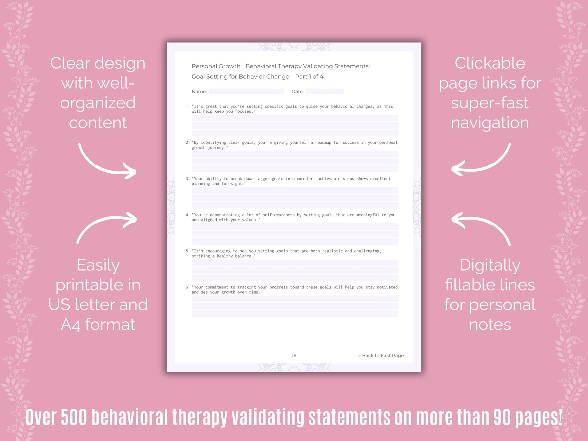 Personal Growth Behavioral Therapy Counseling Templates