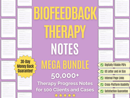 Biofeedback Therapy Progress Notes Psychology Workbooks