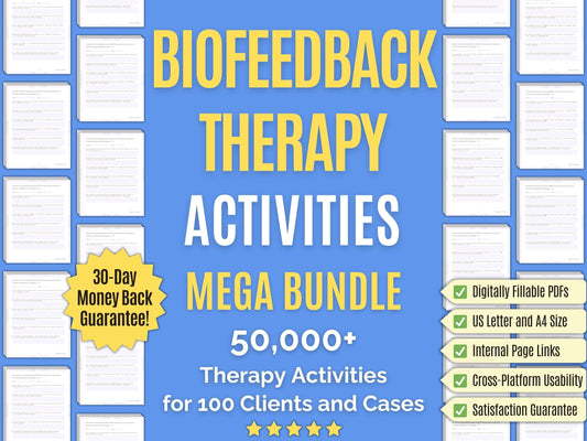 Biofeedback Therapy Session Activities Psychology Workbooks