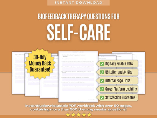 Self-Care Biofeedback Therapy Psychology Workbooks