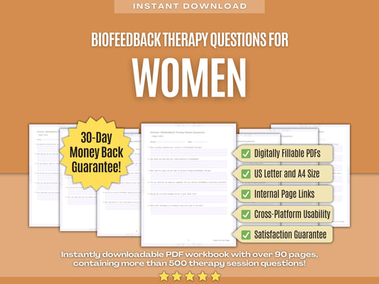 Women Biofeedback Therapy Psychology Workbooks