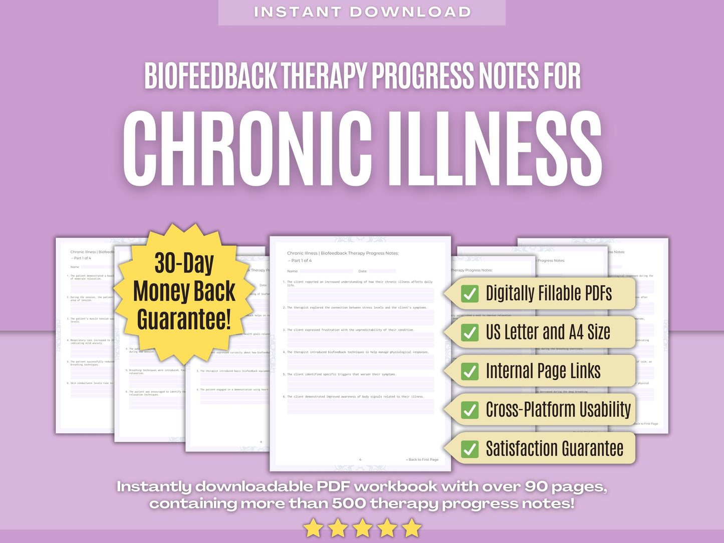 Chronic Illness Biofeedback Therapy Psychology Workbooks