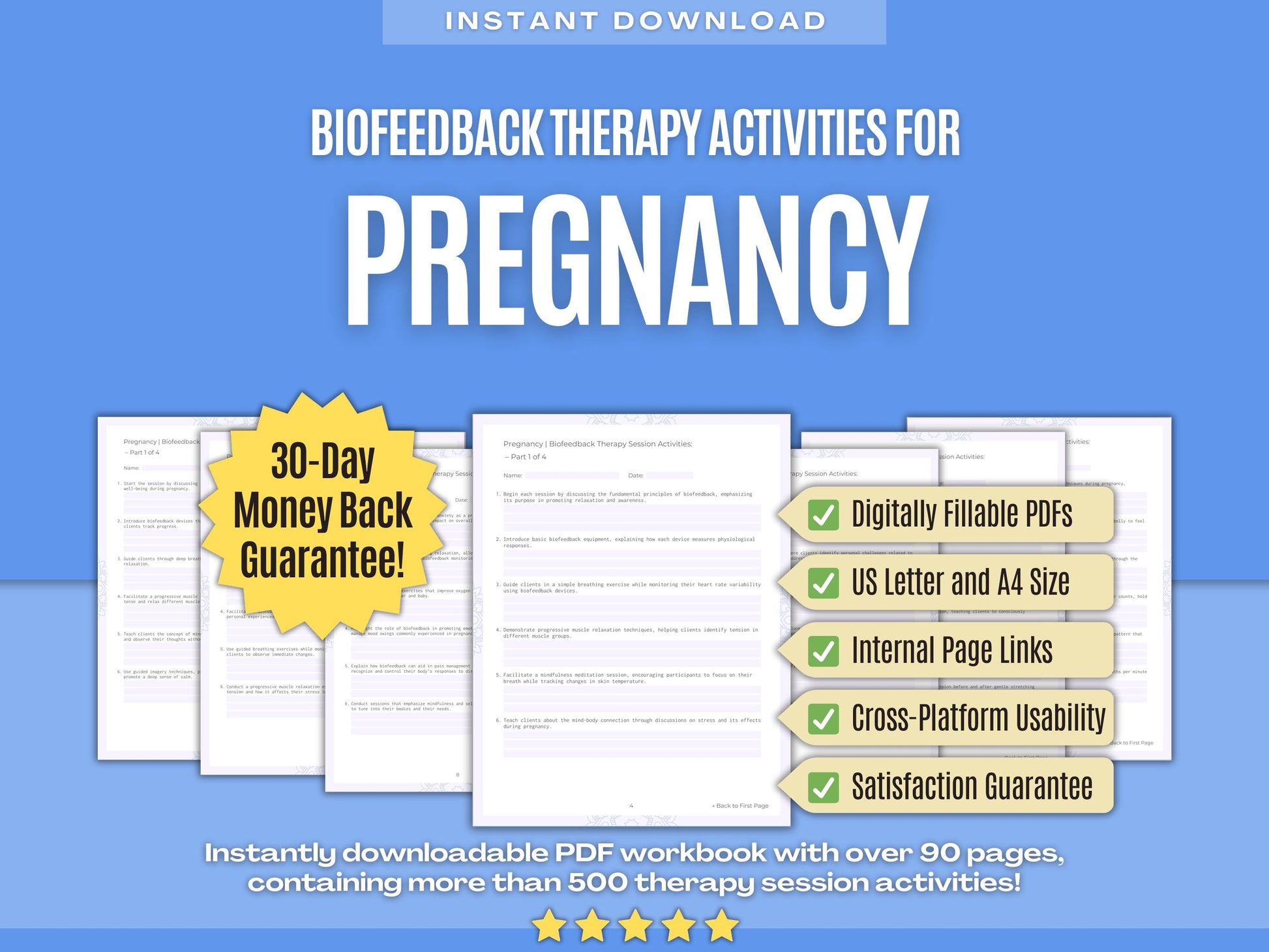 Pregnancy Biofeedback Therapy Psychology Workbooks