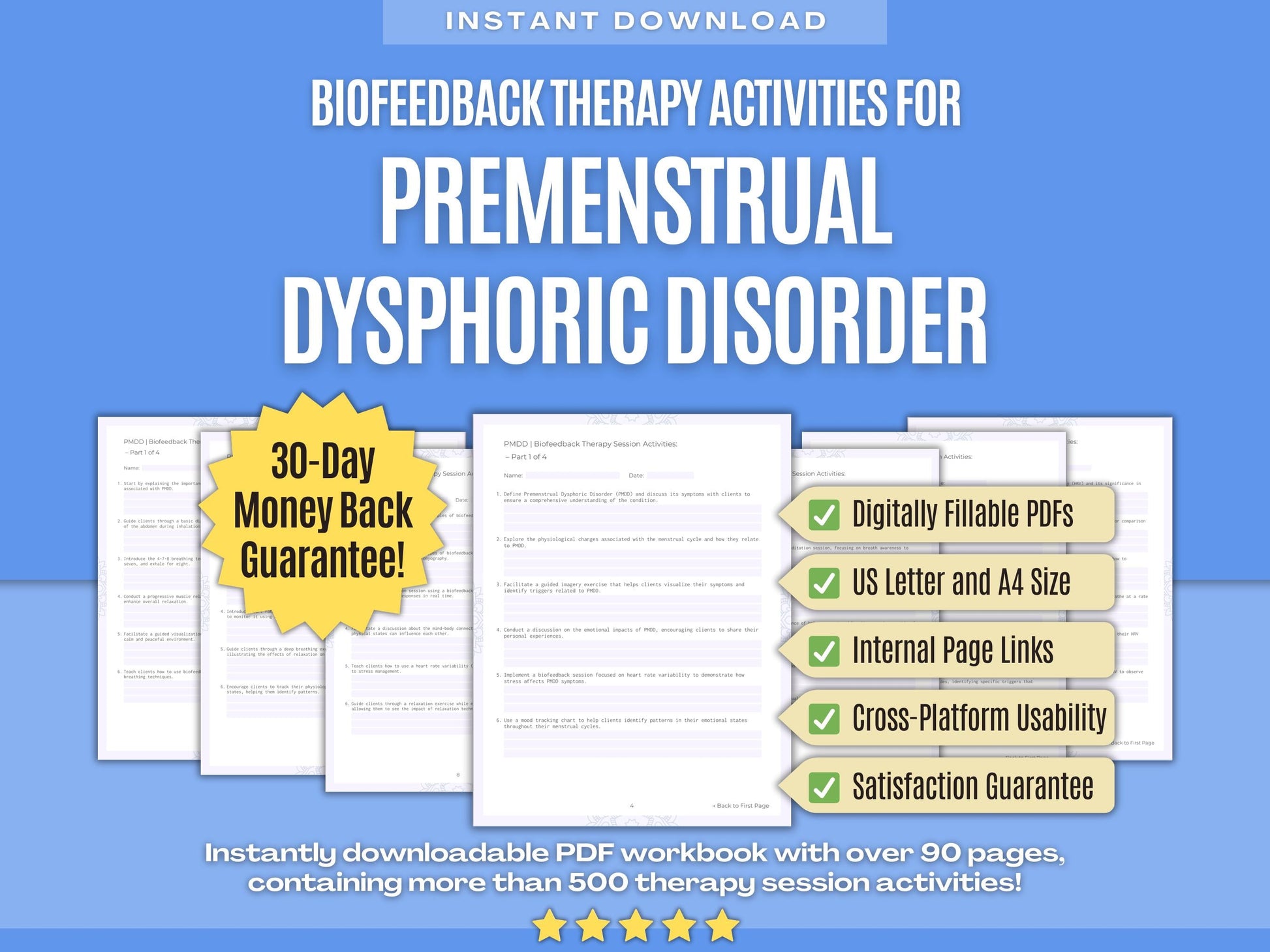 Premenstrual Dysphoric Disorder Biofeedback Therapy Psychology Workbooks