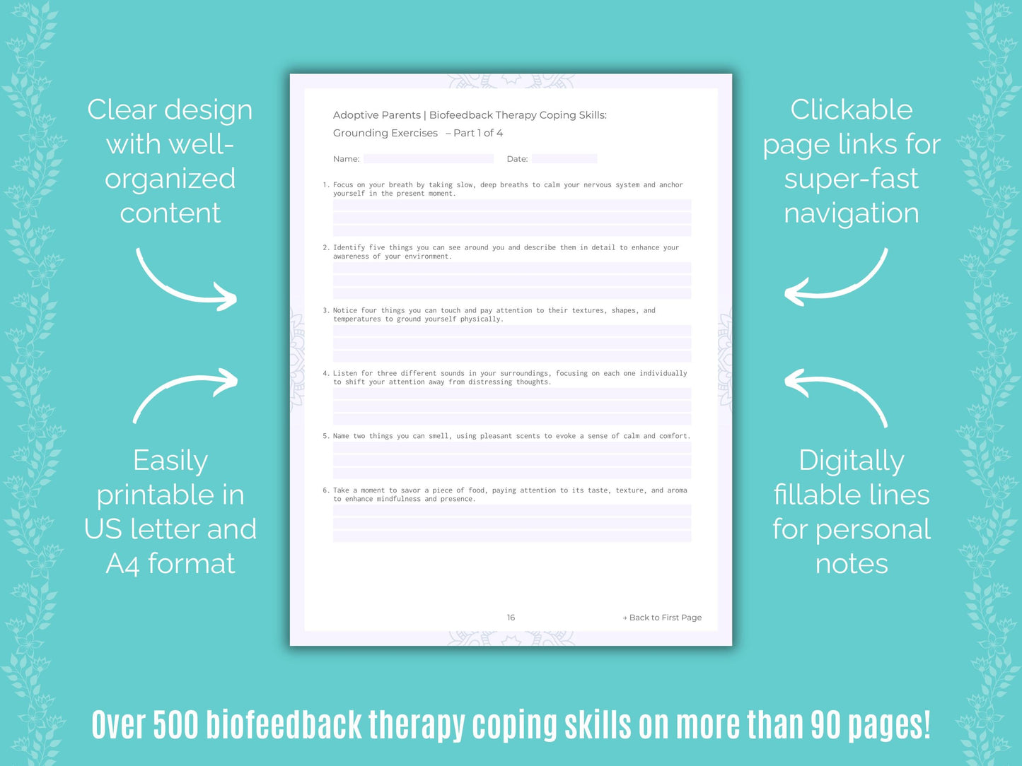 Adoptive Parents Biofeedback Therapy Counseling Templates