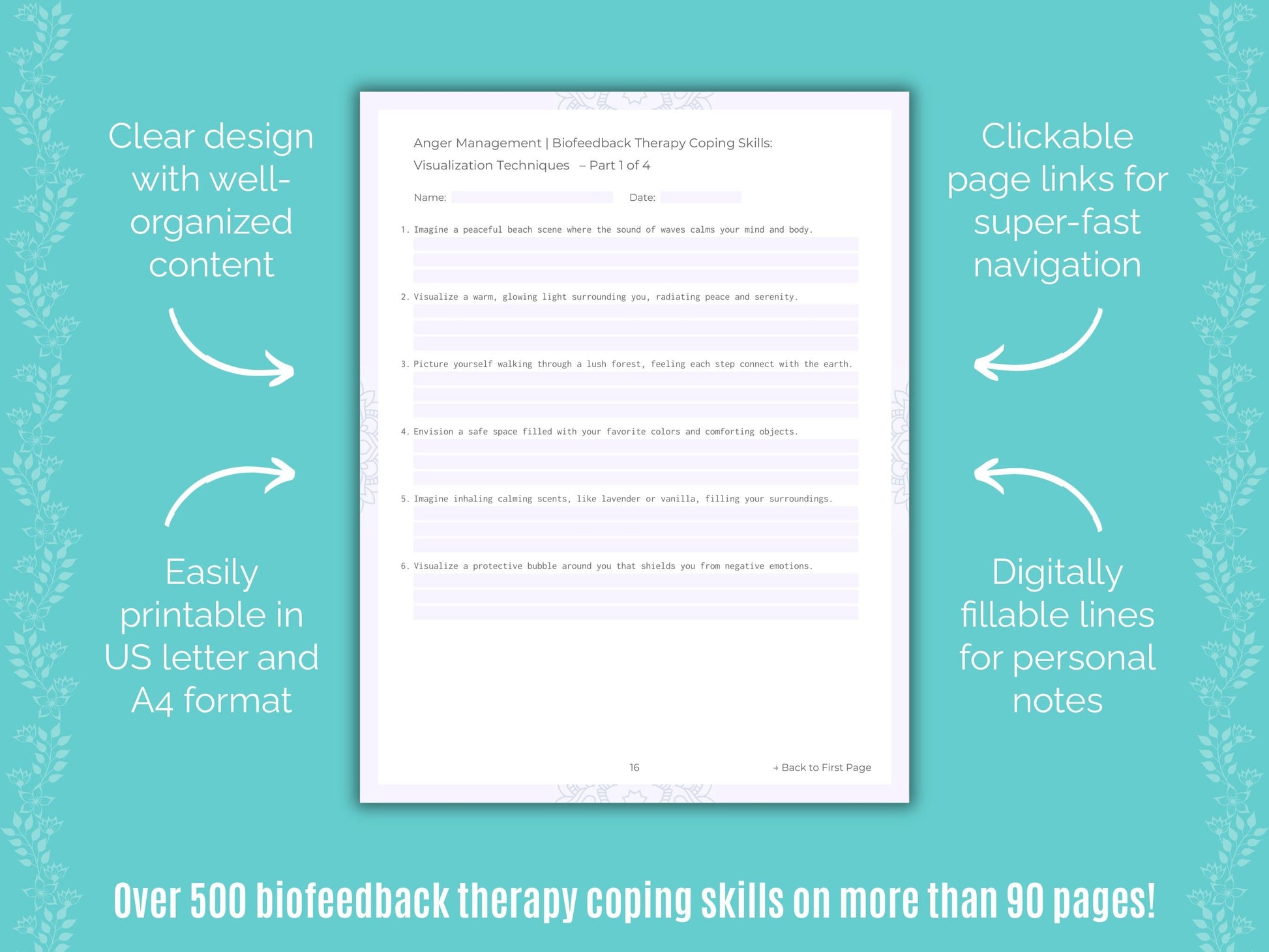 Anger Management Biofeedback Therapy Counseling Templates