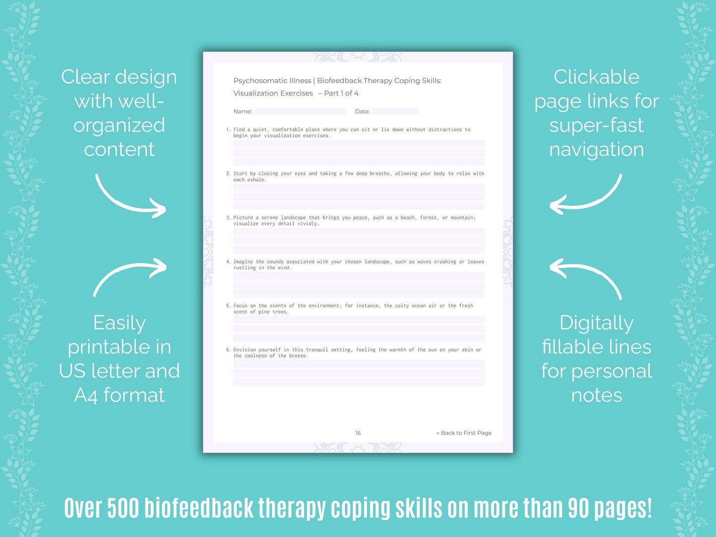 Psychosomatic Illness Biofeedback Therapy Counseling Templates