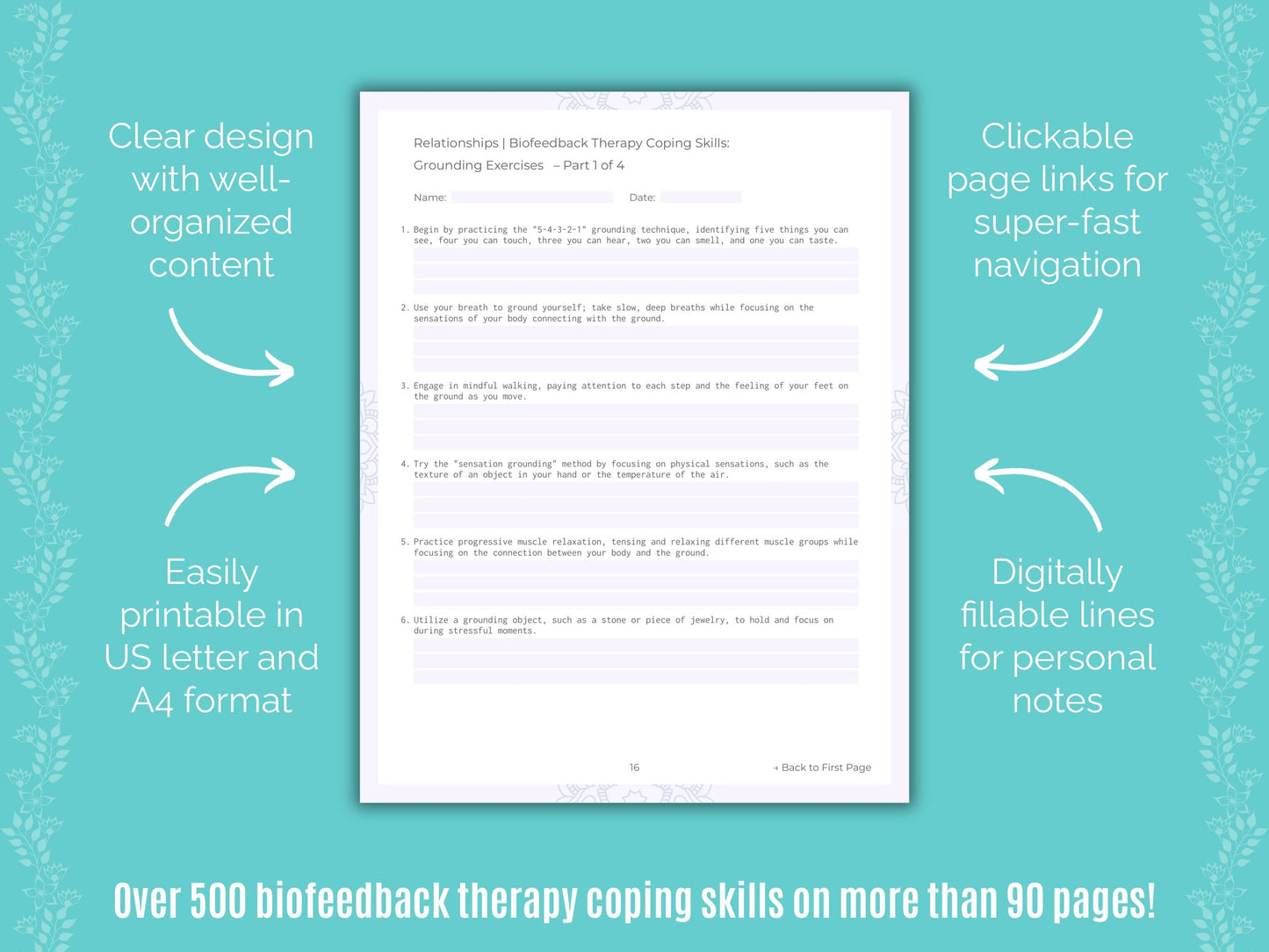 Relationships Biofeedback Therapy Counseling Templates