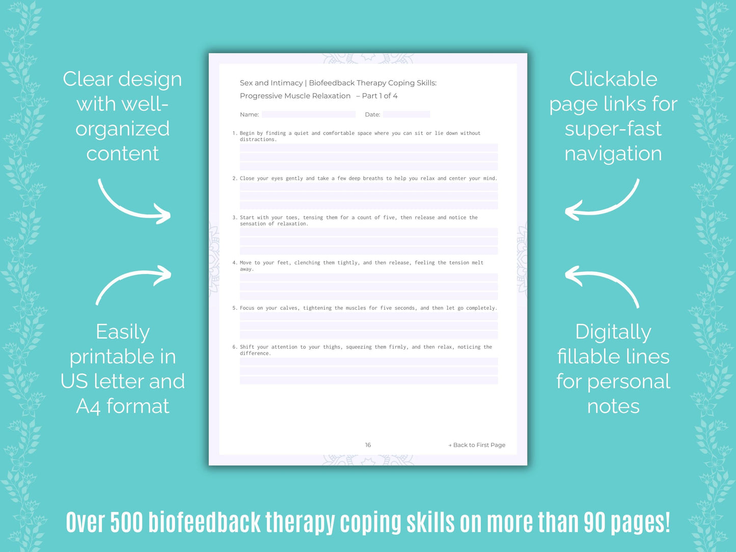 Sex and Intimacy Biofeedback Therapy Counseling Templates