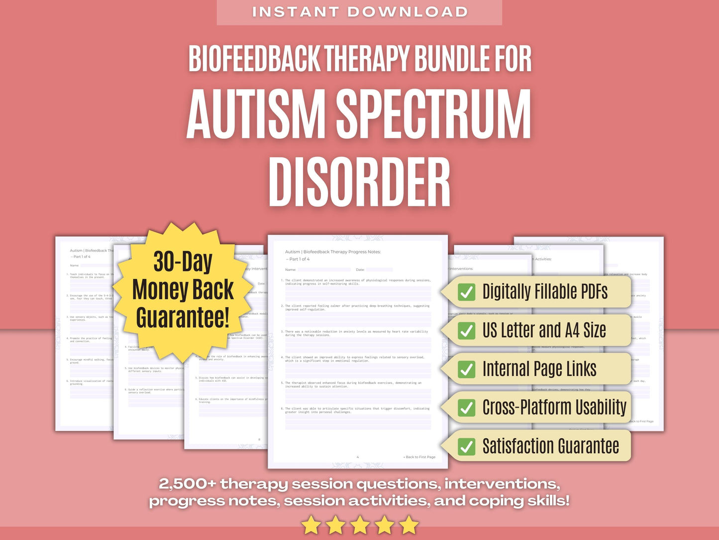 Autism Spectrum Disorder Biofeedback Therapy Psychology Workbooks