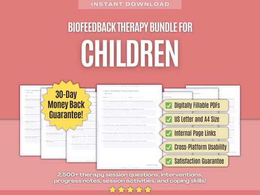 Children Biofeedback Therapy Psychology Workbooks