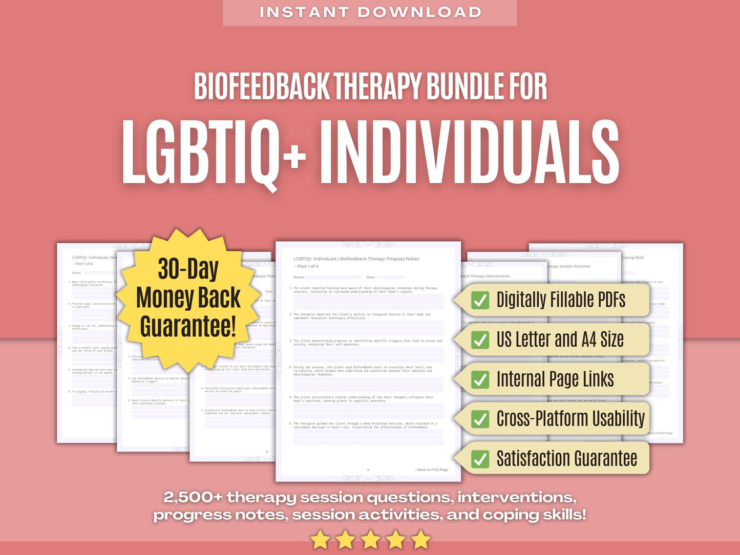 LGBTIQ+ Individuals Biofeedback Therapy Psychology Workbooks