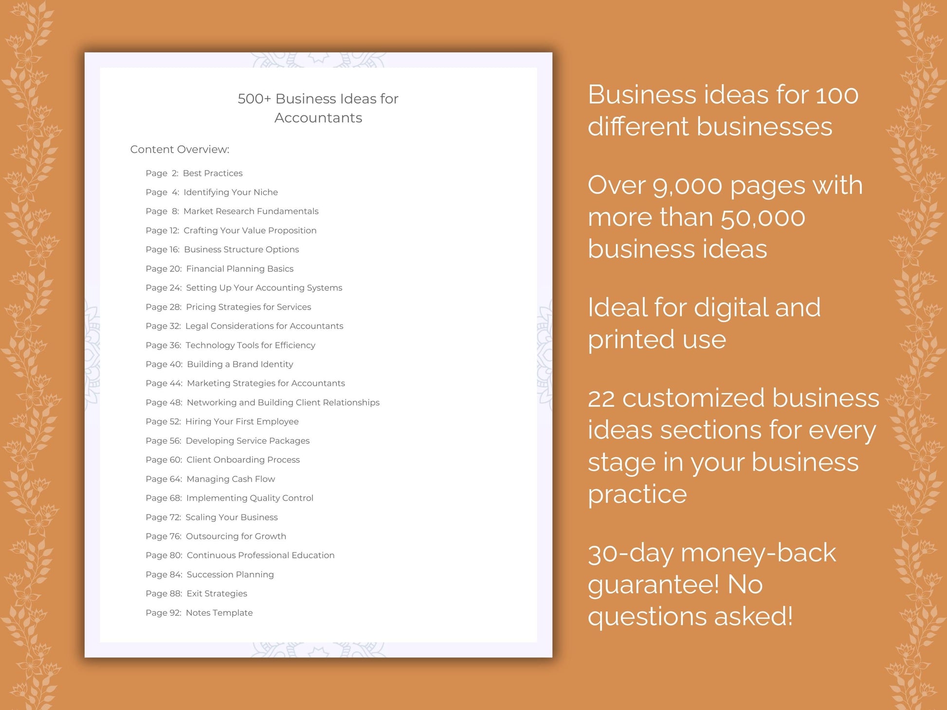 Business Ideas Cheat Sheets