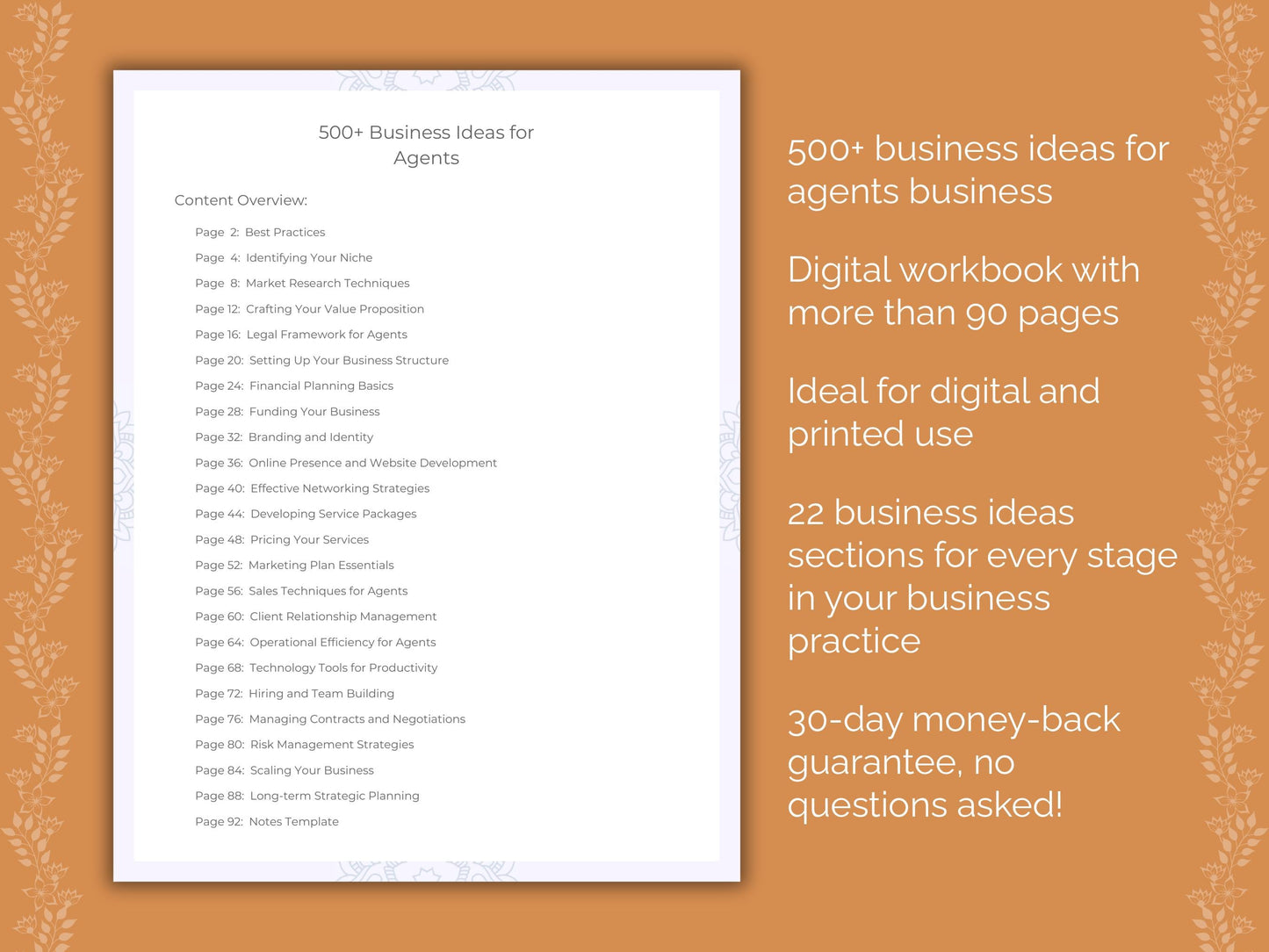 Agents Business Worksheets