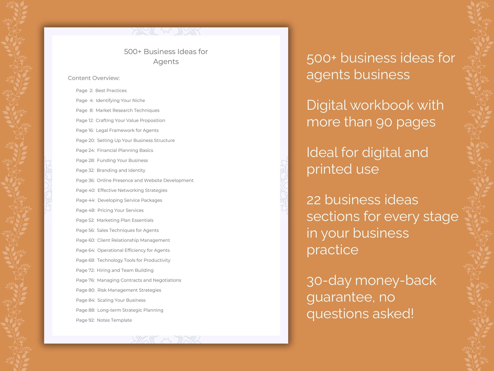 Agents Business Worksheets