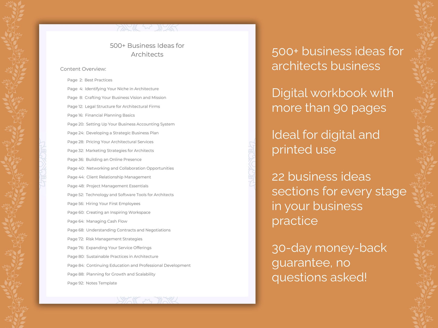 Architects Business Worksheets