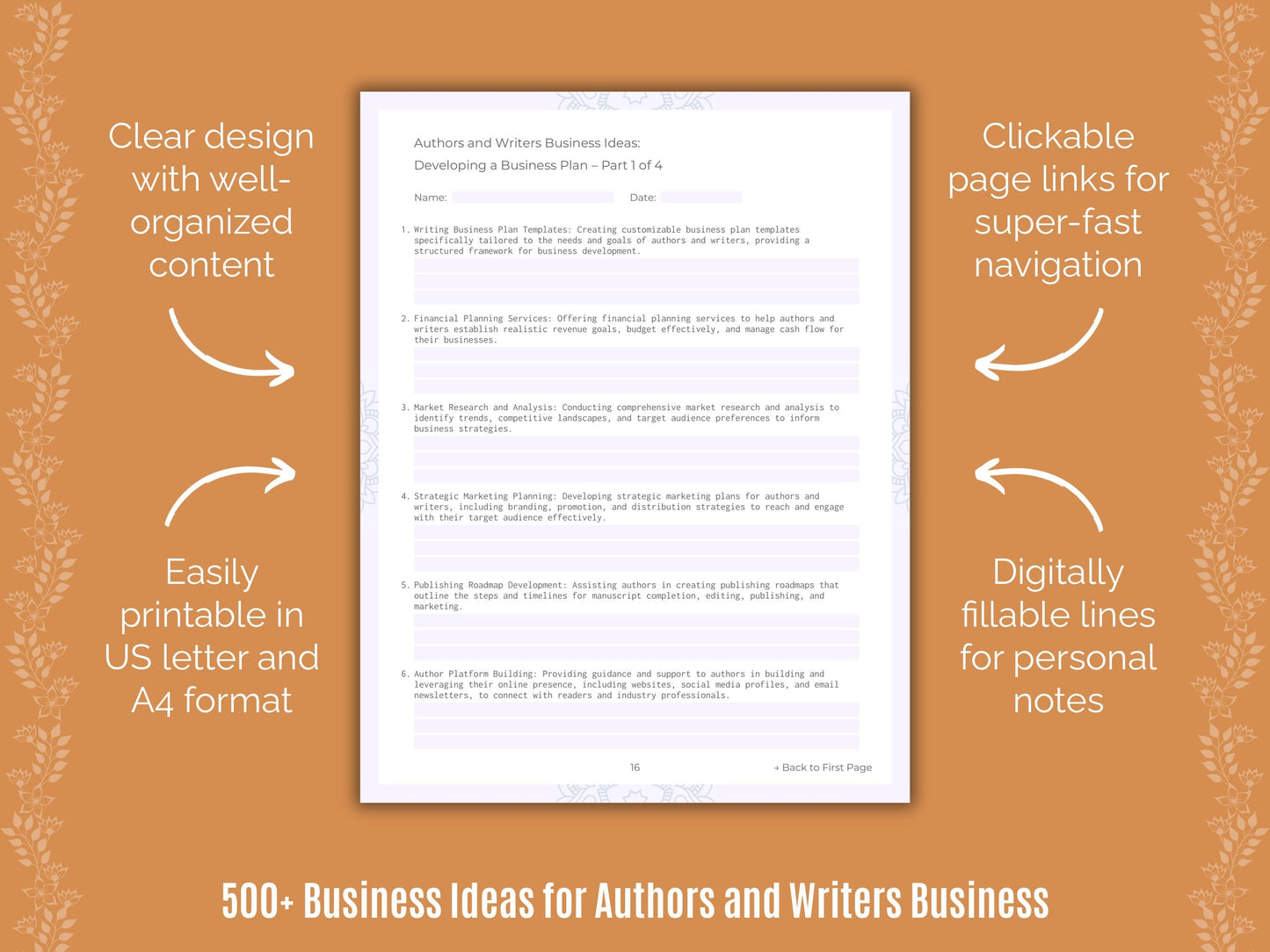 Authors and Writers Business Templates