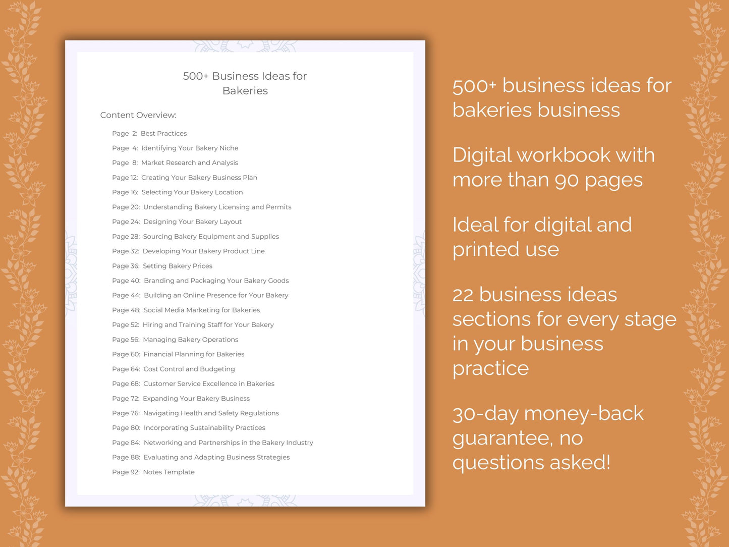 Bakeries Business Worksheets