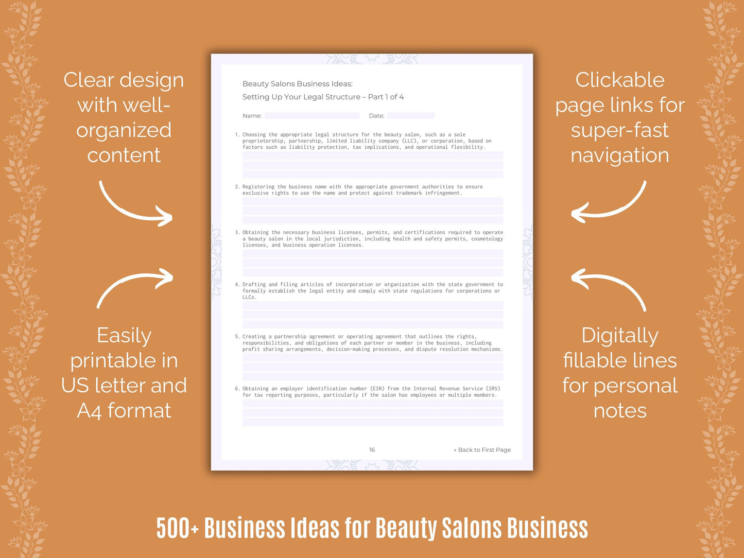 Beauty Salons Business Templates