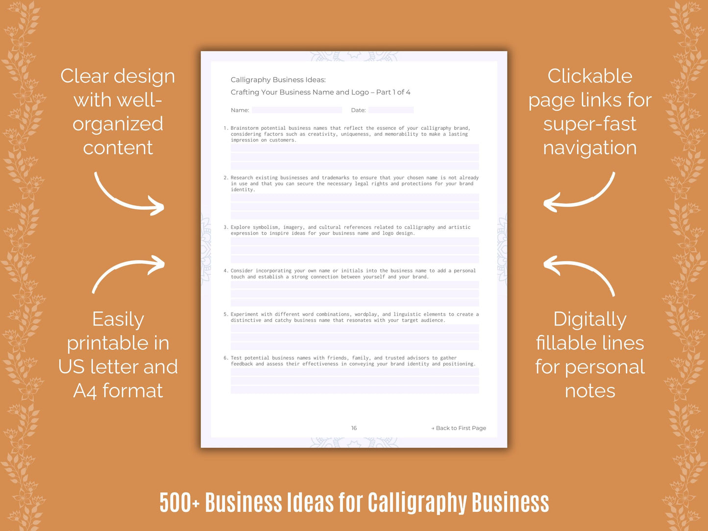 Calligraphy Business Templates