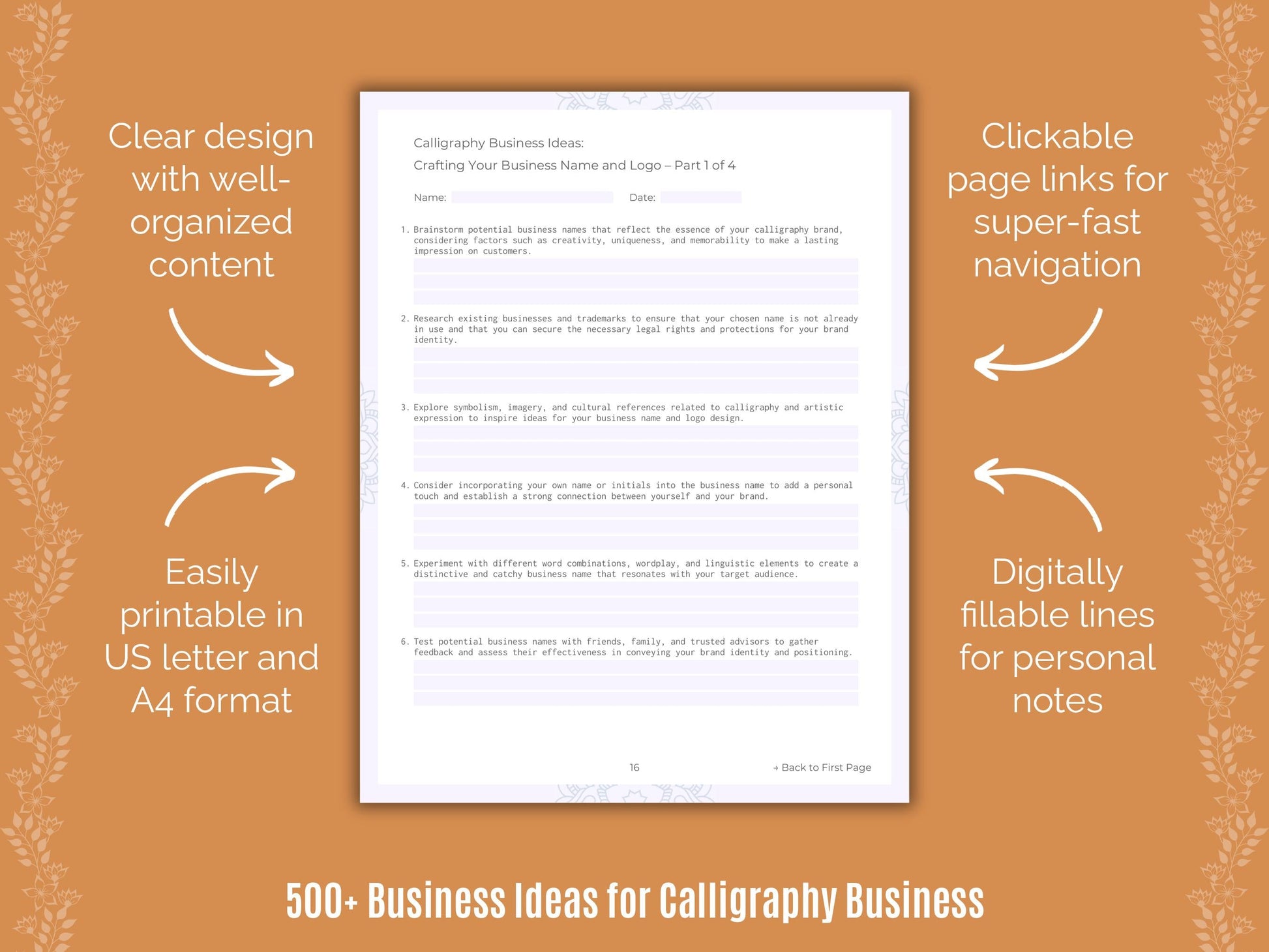 Calligraphy Business Templates