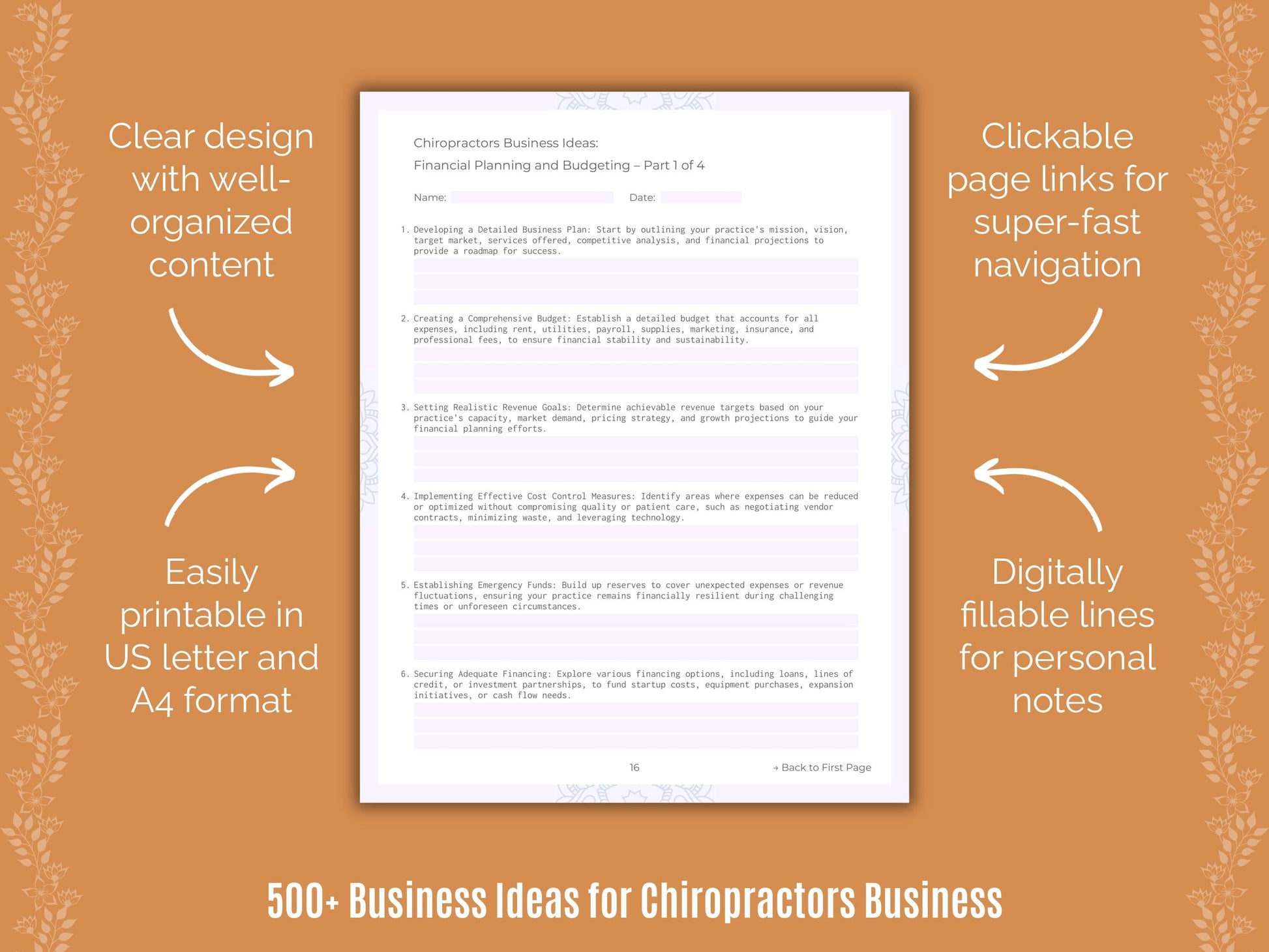 Chiropractors Business Templates