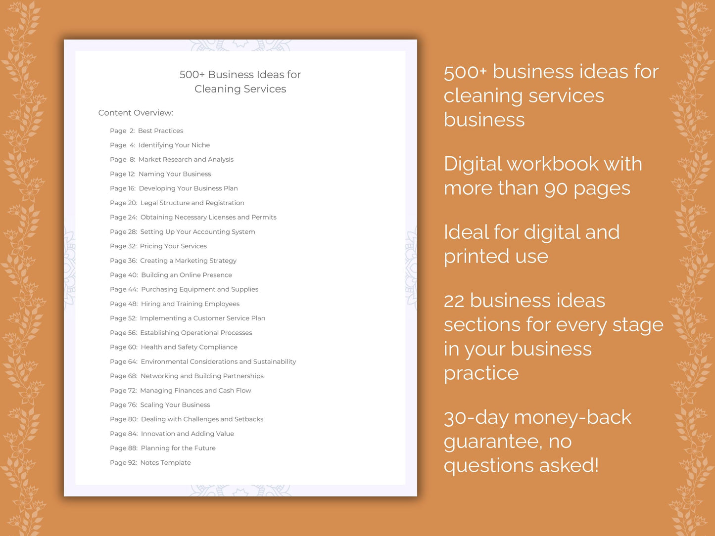 Cleaning Services Business Worksheets