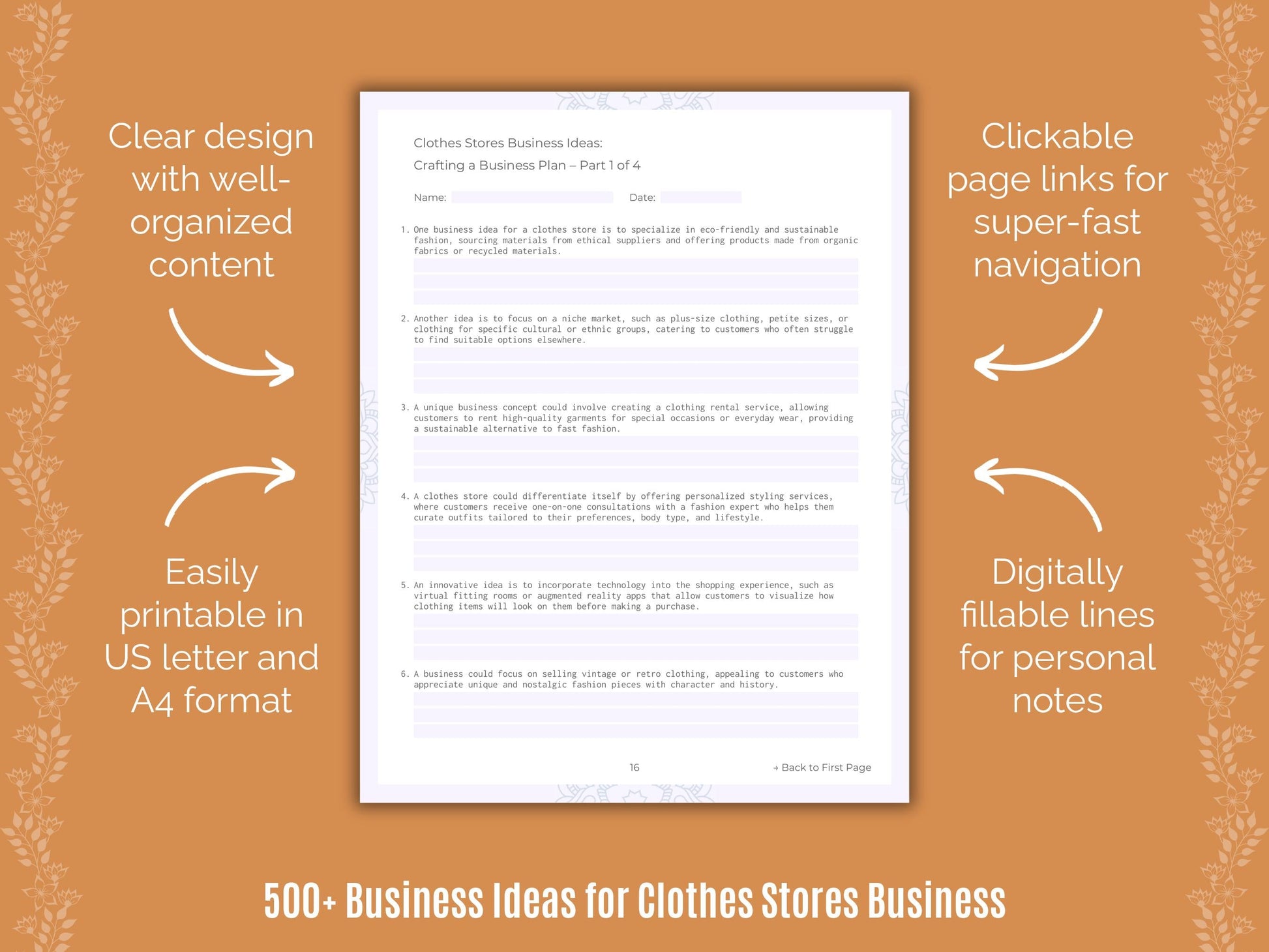 Clothes Stores Business Templates