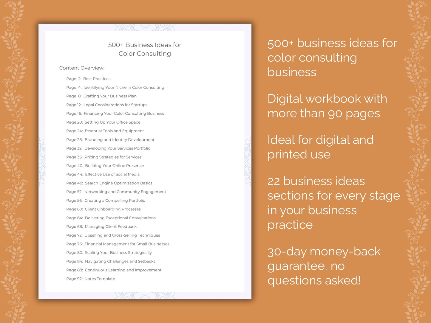 Color Consulting Business Worksheets