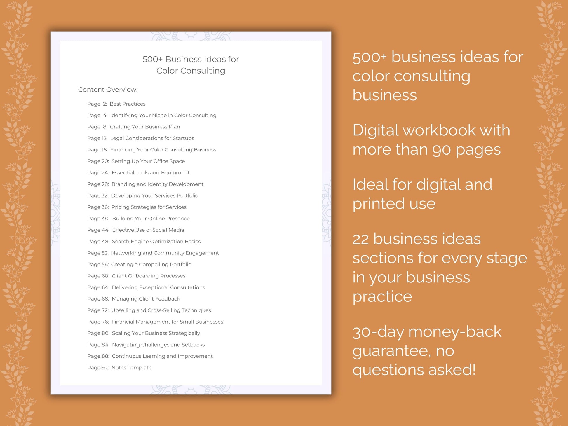 Color Consulting Business Worksheets