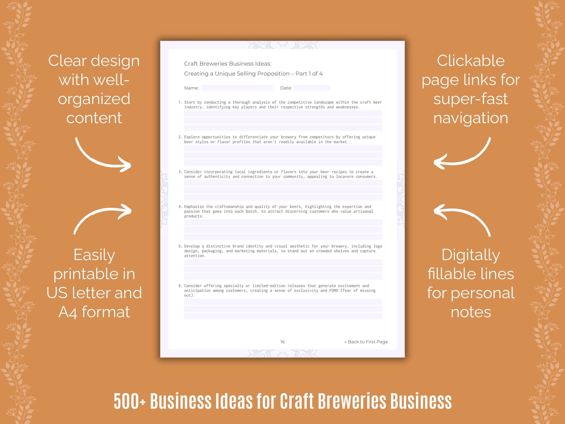 Craft Breweries Business Templates