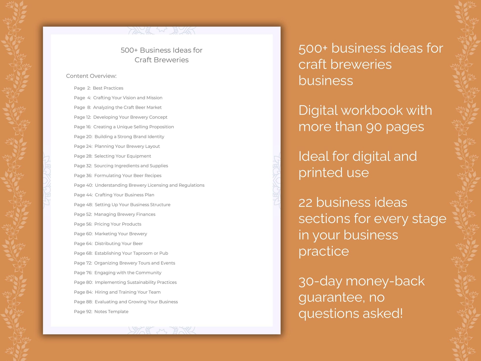 Craft Breweries Business Worksheets