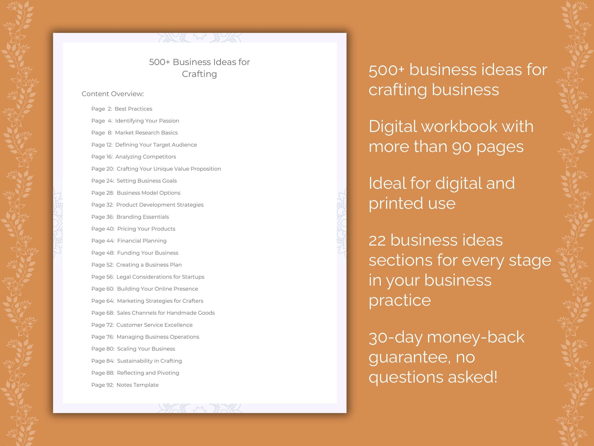 Crafting Business Worksheets