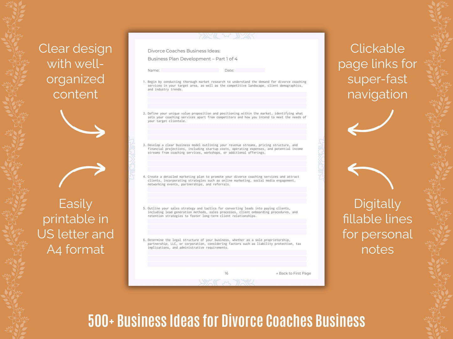 Divorce Coaches Business Templates