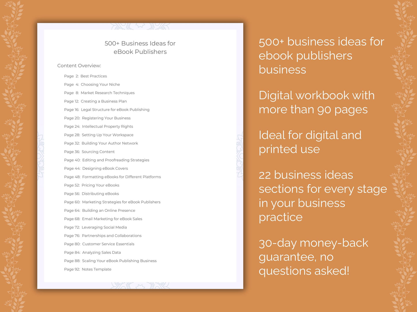 eBook Publishers Business Worksheets