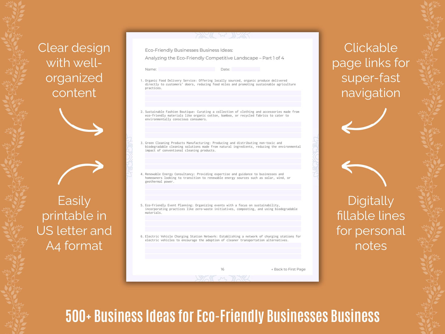 Eco-Friendly Businesses Business Templates