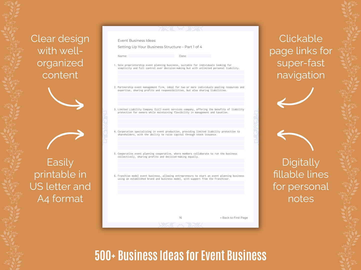 Event Business Templates