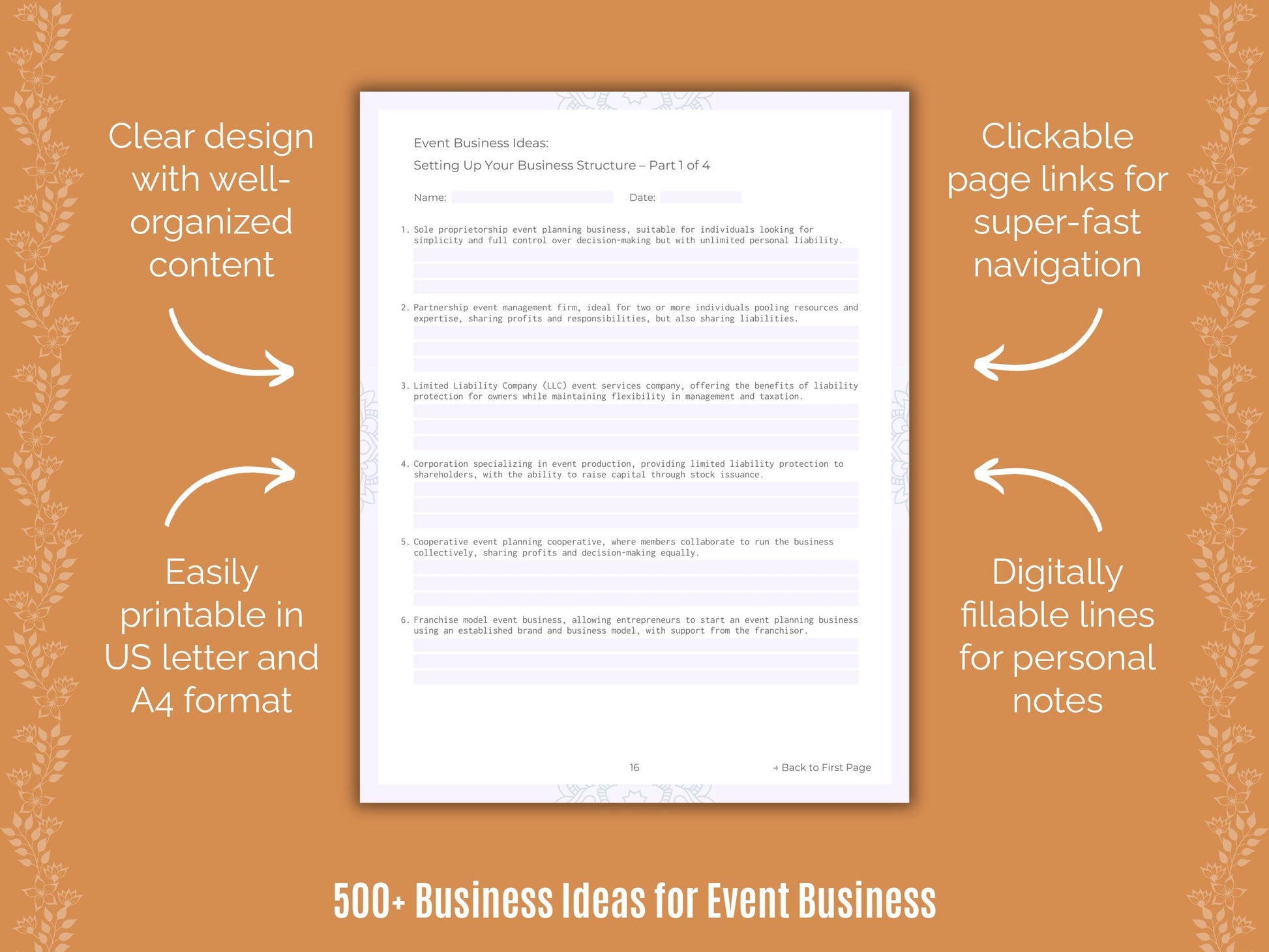 Event Business Templates