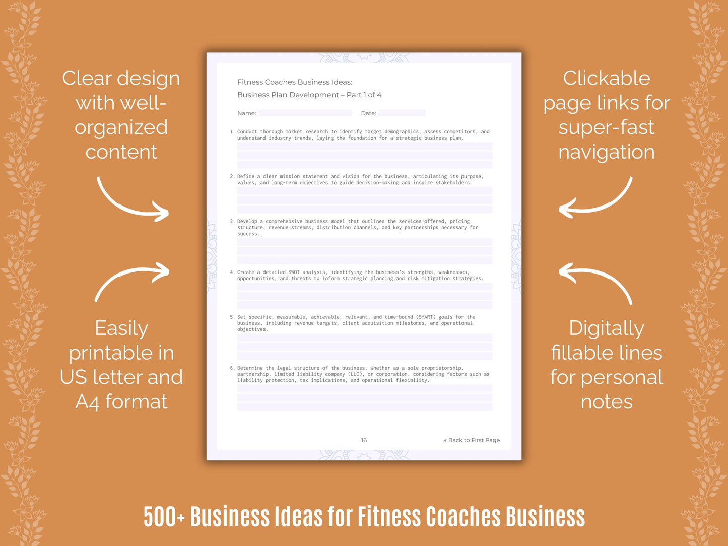 Fitness Coaches Business Templates