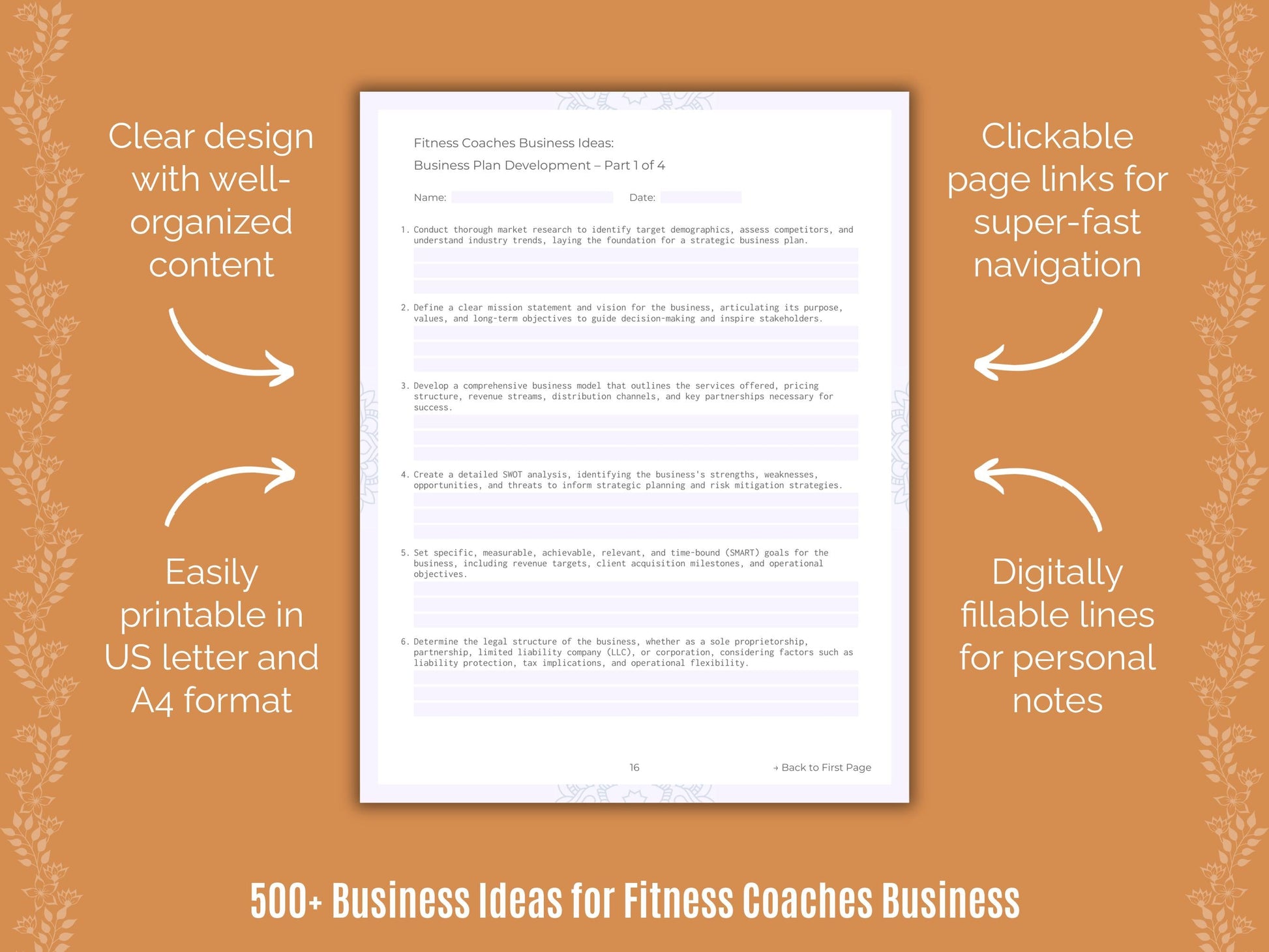 Fitness Coaches Business Templates