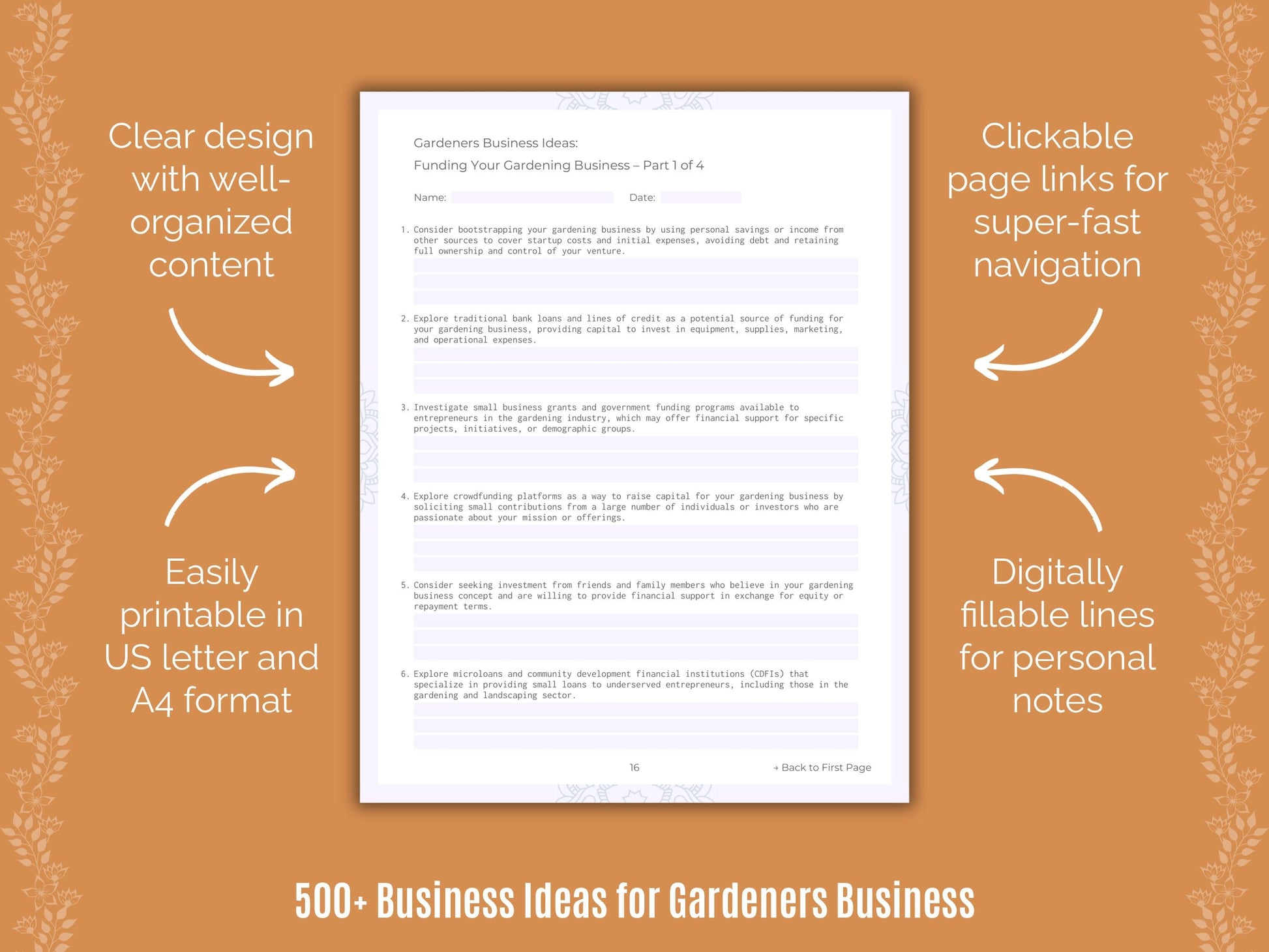 Gardeners Business Templates