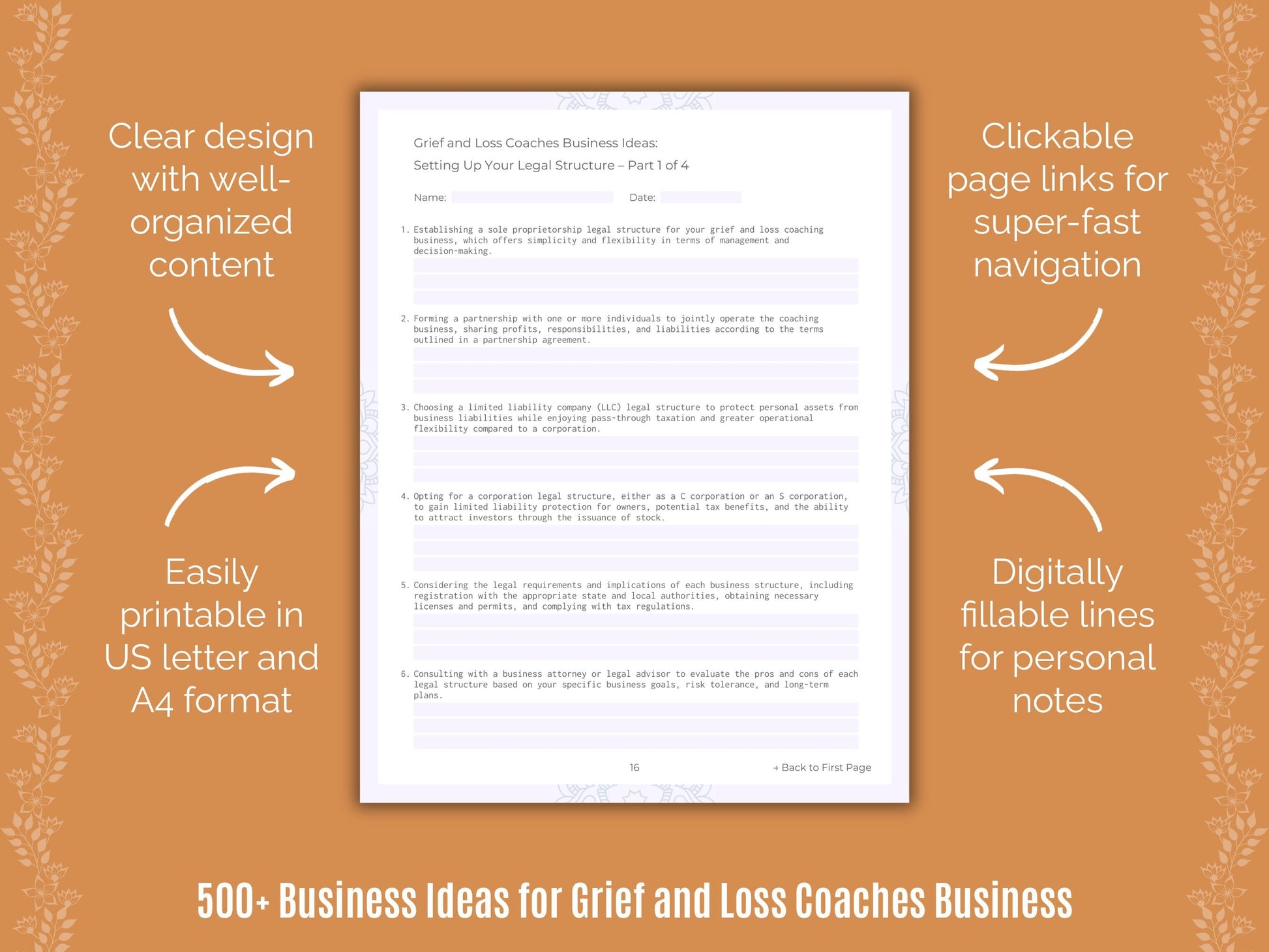 Grief and Loss Coaches Business Templates