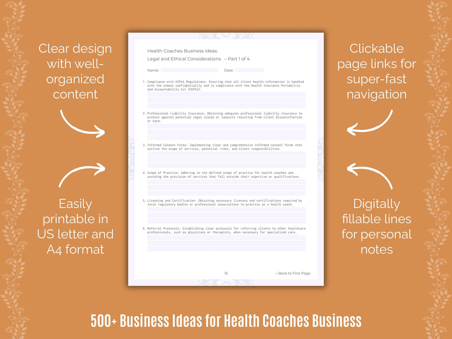 Health Coaches Business Templates