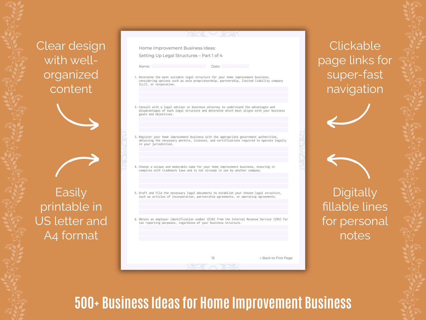 Home Improvement Business Templates