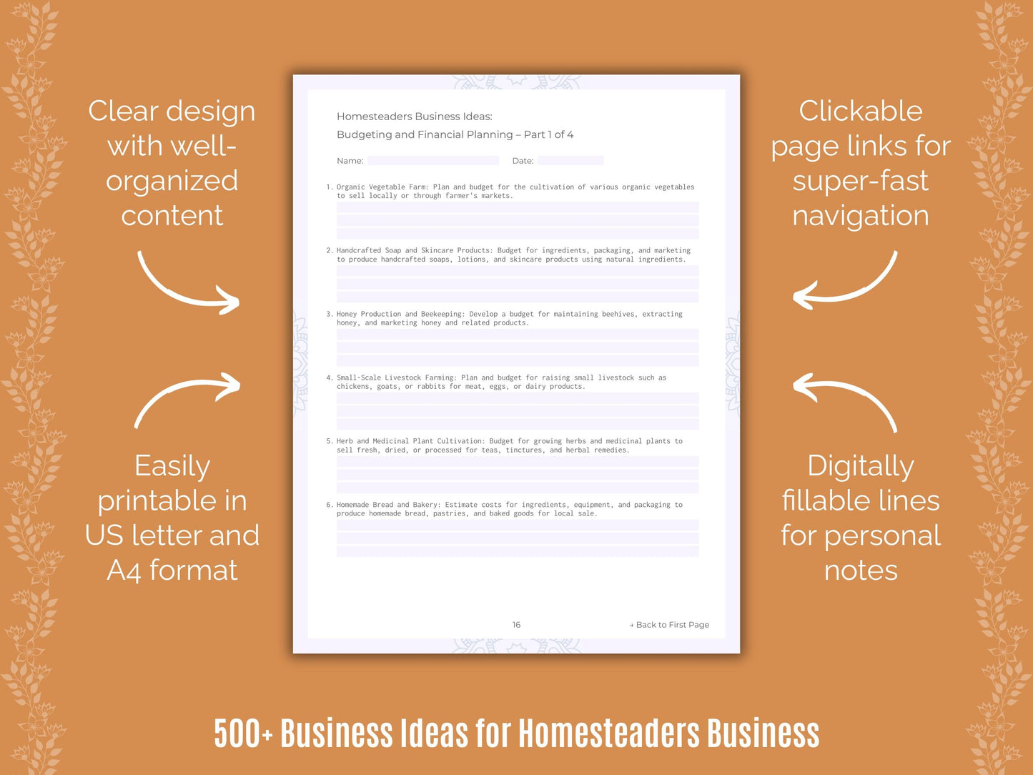 Homesteaders Business Templates