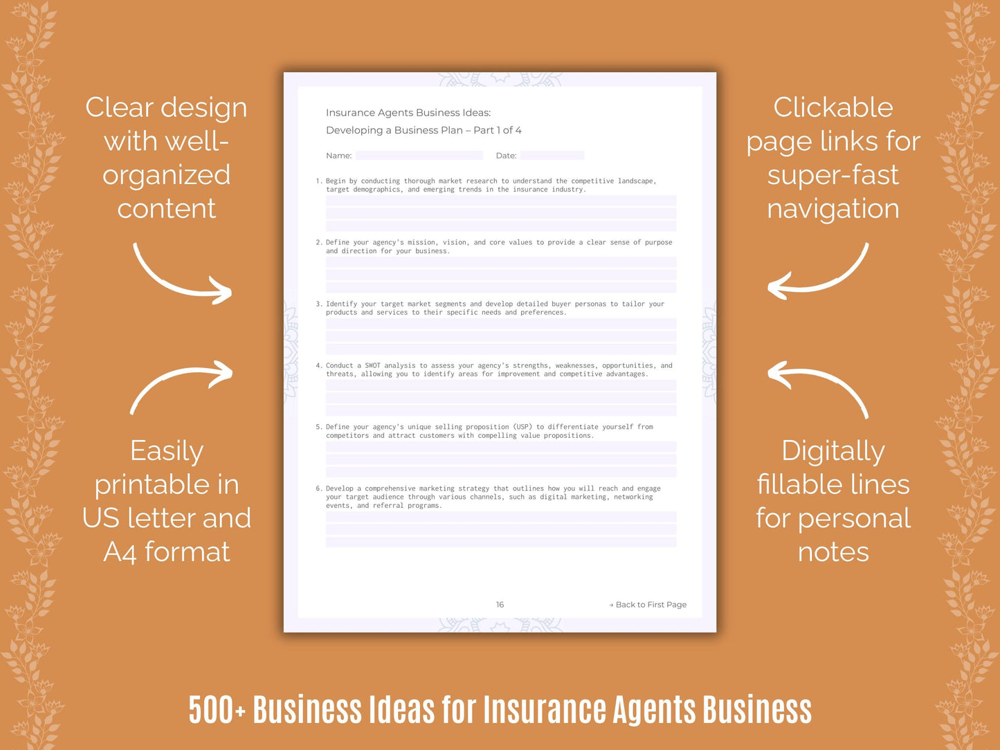 Insurance Agents Business Templates