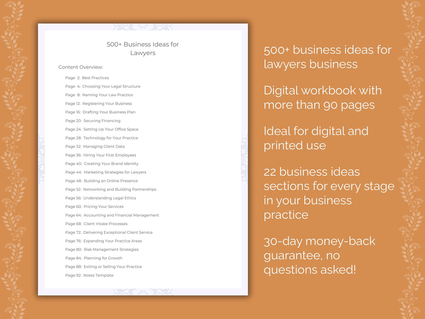 Lawyers Business Worksheets