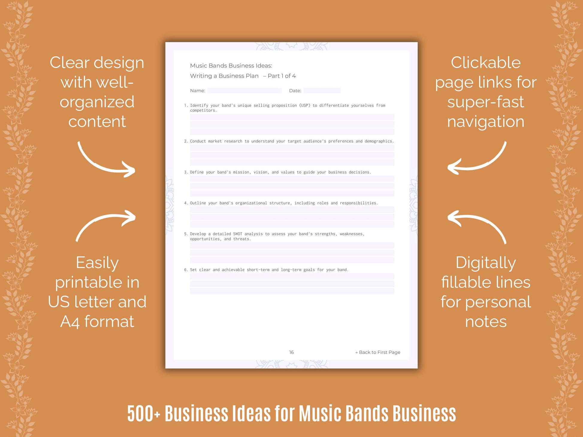 Music Bands Business Templates